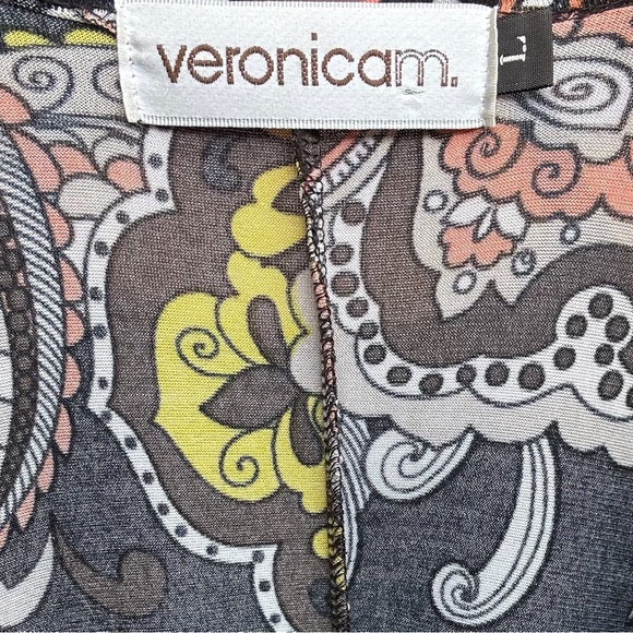 Multicolor dress.feels like silk/spandex mix. model is size s/m - Picture 4 of 4